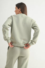 Mono B - Classic Fit Fleece Sweatshirt: PEARLED IVORY / S:M:L (2:2:2)