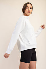 Rae Mode - MODAL SCUBA QUARTER ZIP HODDIE JACKET: H Grey / S-M-L(2-2-2)