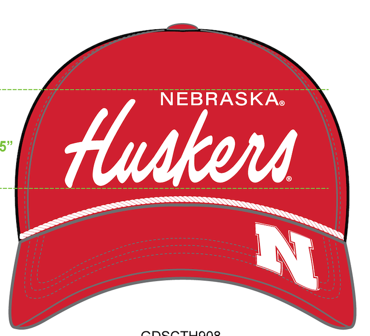 NEBRASKA HUSKERS RED CANVAS TRUCKER HAT