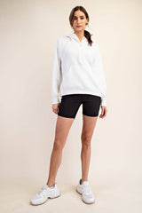 Rae Mode - MODAL SCUBA QUARTER ZIP HODDIE JACKET: H Grey / S-M-L(2-2-2)