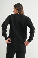 Mono B - Classic Fit Fleece Sweatshirt: PEARLED IVORY / S:M:L (2:2:2)