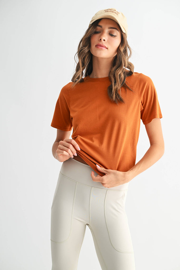 Mono B - Classic Boxy Fit Tee: RED PEAR / S:M:L (2:2:2)
