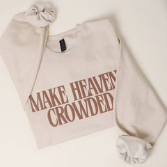 Fashion City - Make Heaven Crowded PUFF MIDWEIGHT Sweatshirt: LIGHT PINK / L