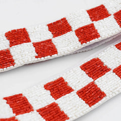 Treasure Jewels Inc. - Checkered Red/White Strap