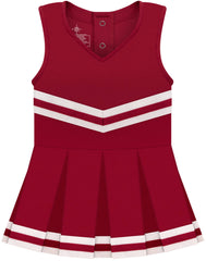 Creative Knitwear - Custom Infant and Toddler Cheer Dress Bodysuit: Red / 6-9 Months