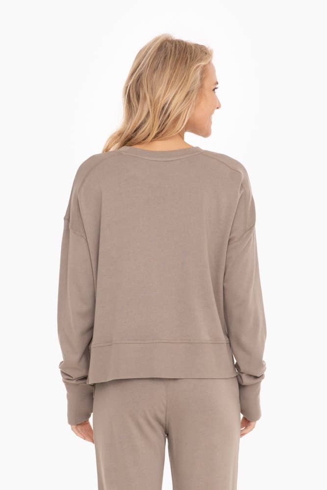 Mono B - Mono B GREEN - Organic Cotton Blend Crew Neck: NATURAL / S:M:L (2:2:2)