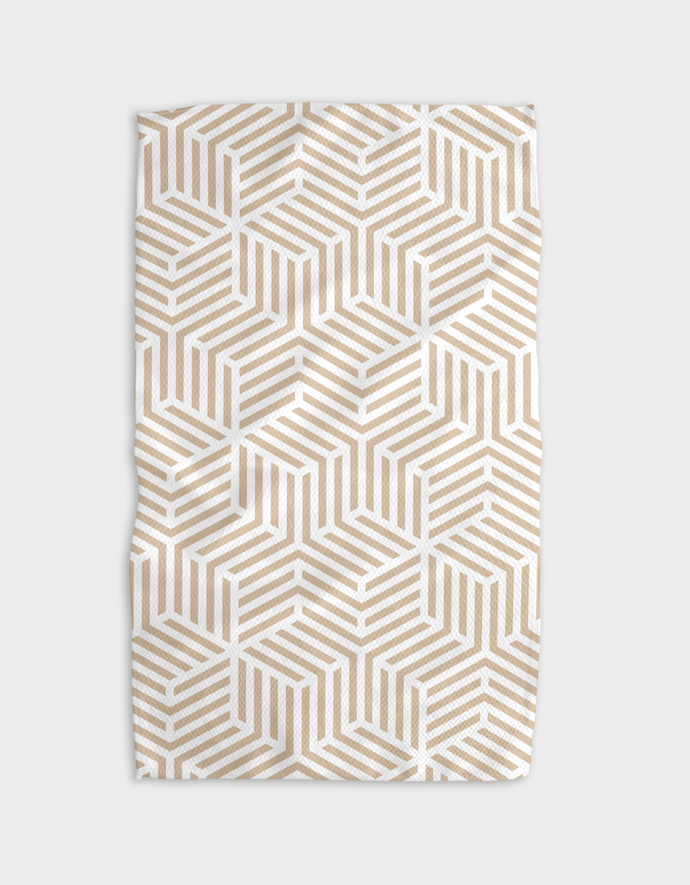 Geometry - Stacked Cubes Tea Towel