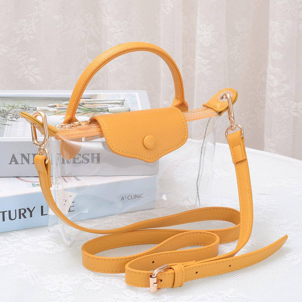 MiMi Wholesale - CB781 Gladys Clear Gameday Mini Crossbody Bag: Red
