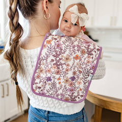 Copper Pearl - 3 Pack Premium Burp Cloths - Flora