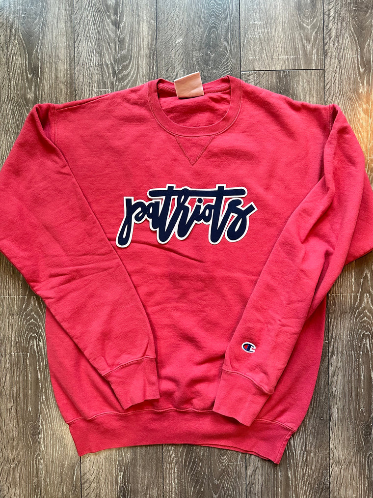 CURSIVE PATRIOTS - RED CHAMPION CREW