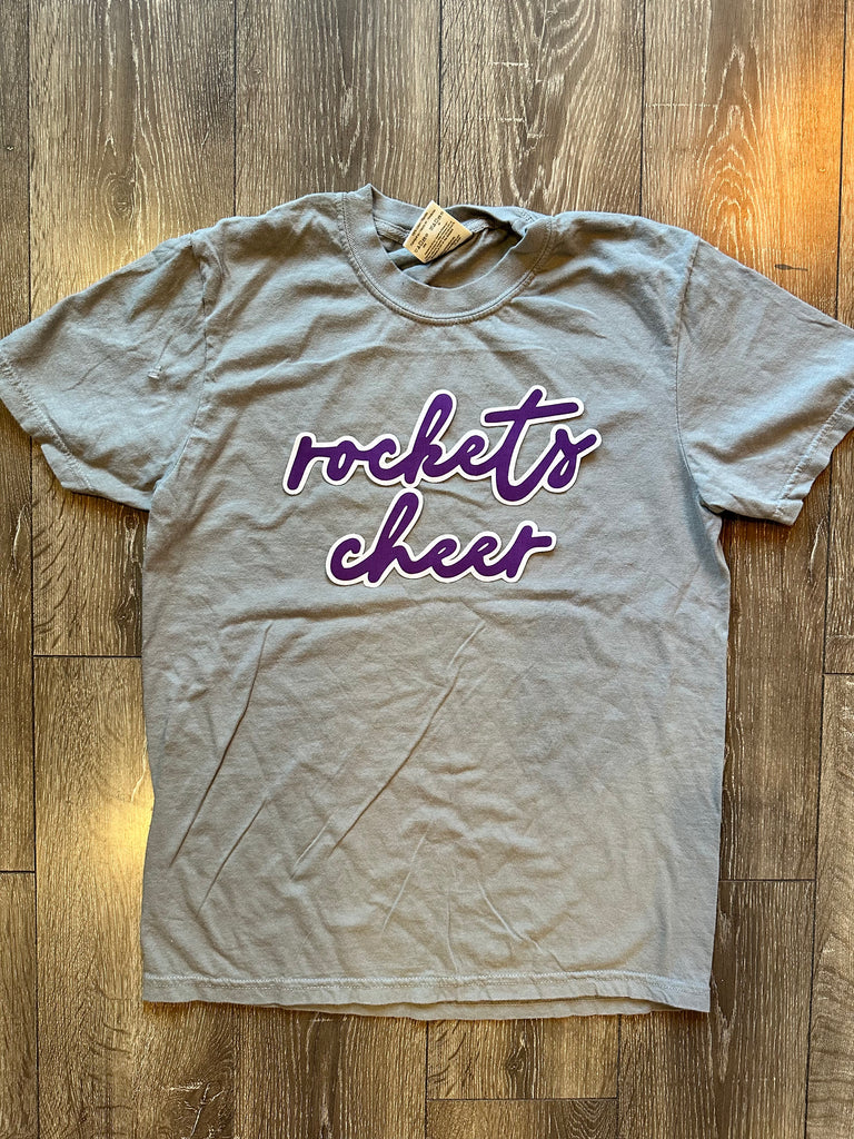 ROCKETS CHEER - GREY COMFORT COLORS TEE