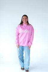 SIGNATURE HUSKERS (pink gingham) - PINK MOCKNECK