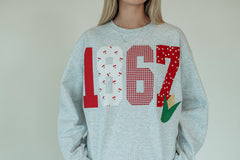 PATCHWORK 1867 + CORN - ASH GREY CREWNECK