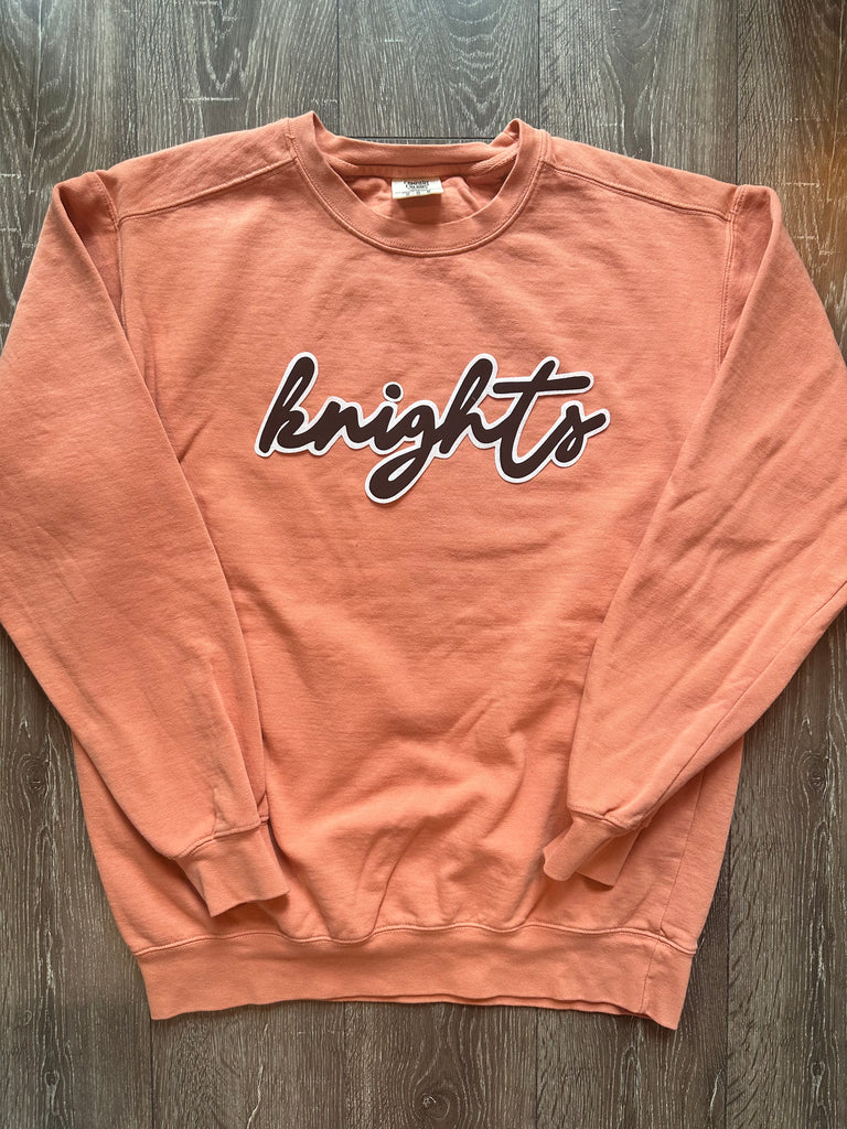 DAINTY KNIGHTS - ORANGE COMFORT COLORS CREW