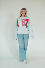 PATCHWORK 1867 + CORN - ASH GREY CREWNECK
