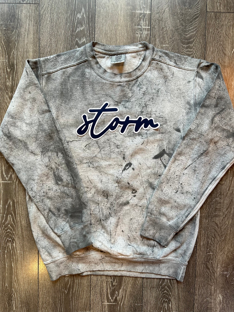 DAINTY STORM - GREY DYED COMFORT COLORS CREW