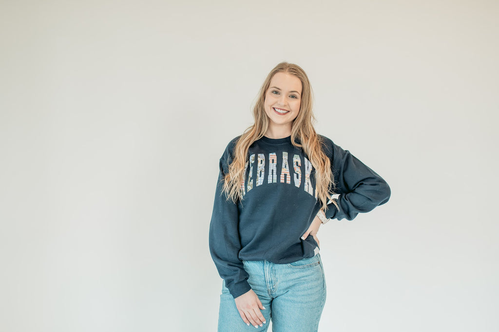 NAVY PATCHWORK NEBRASKA - NAVY CREW