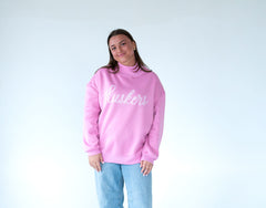 SIGNATURE HUSKERS (pink gingham) - PINK MOCKNECK