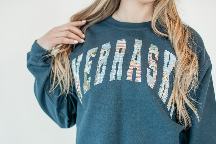 NAVY PATCHWORK NEBRASKA - NAVY CREW