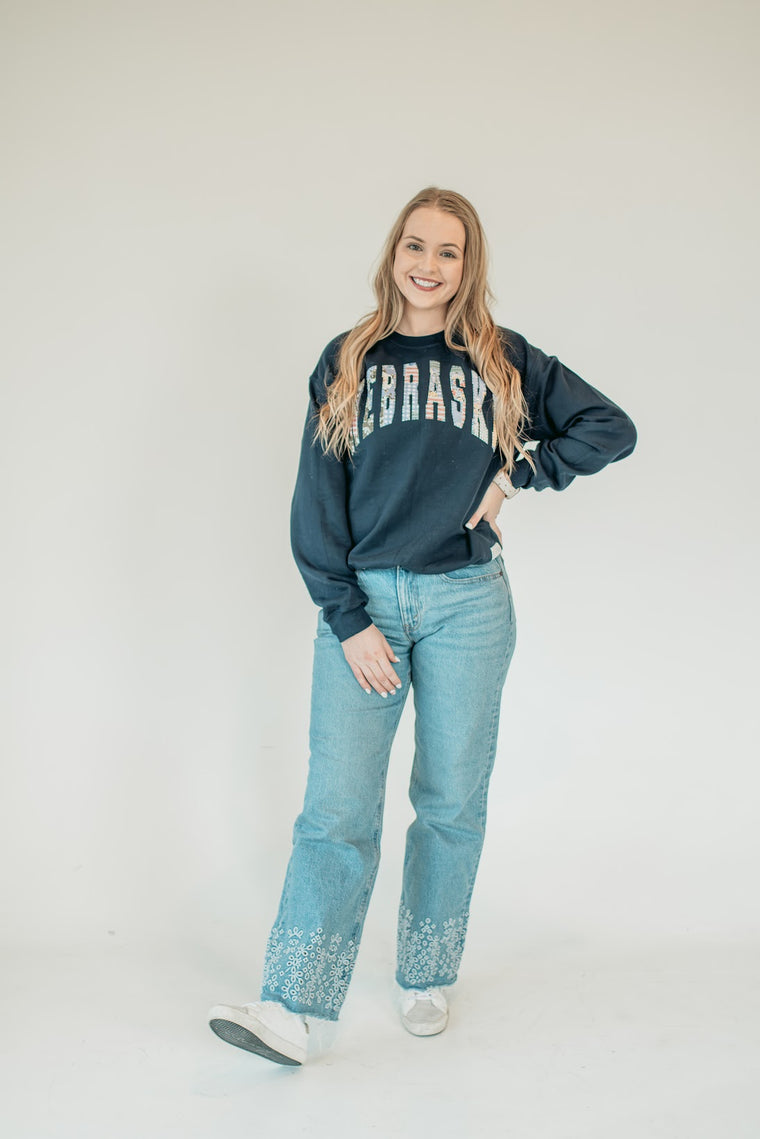 NAVY PATCHWORK NEBRASKA - NAVY CREW
