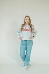 VINTAGE NEBRASKA (red gingham) - ASH CREWNECK