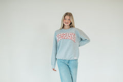 NEBRASKA (cherry + red backing) - SPORT GREY CREW