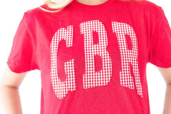 RED GINGHAM GBR - RED CROP TEE