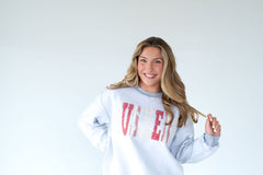 PATCHWORK HUSKERS - INSIDE OUT GREY CREWNECK