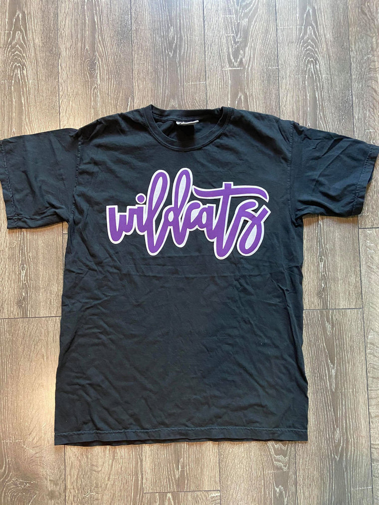 WILDCATS BLACK COMFORT COLORS TEE