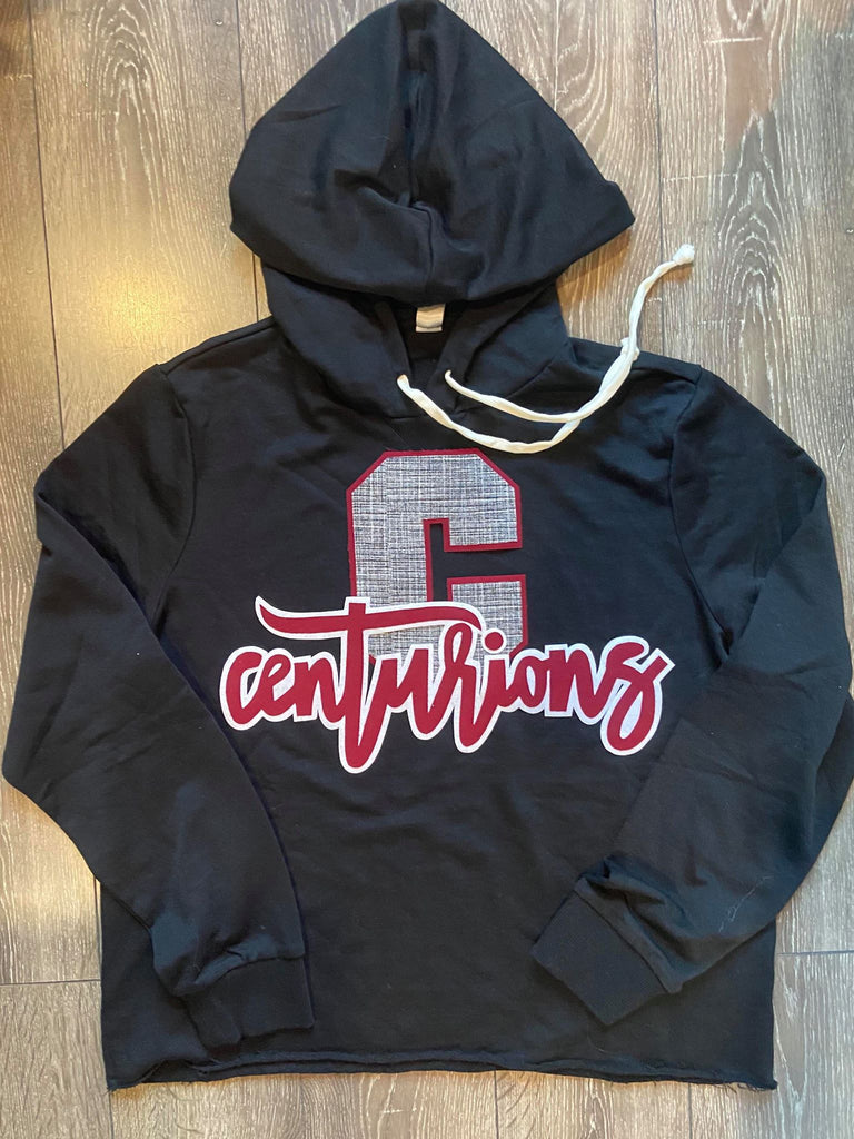 C + CENTURIONS BLACK LIGHTWEIGHT HOODIE