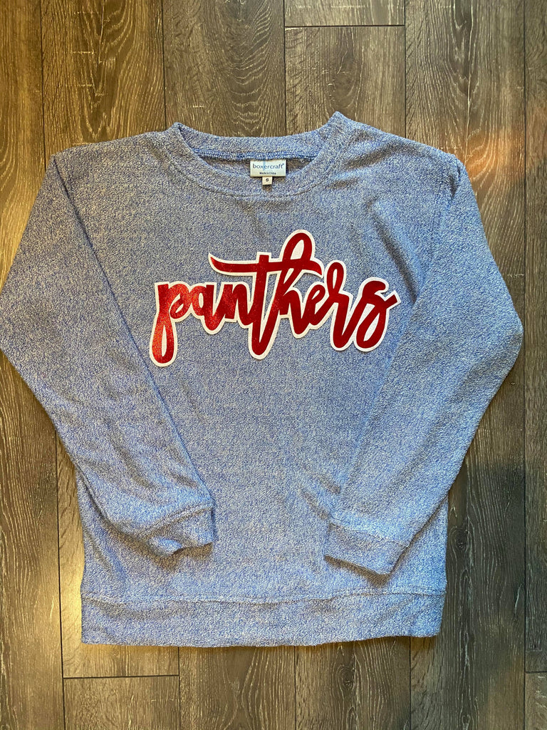 PANTHERS - BLUE COZY CREW