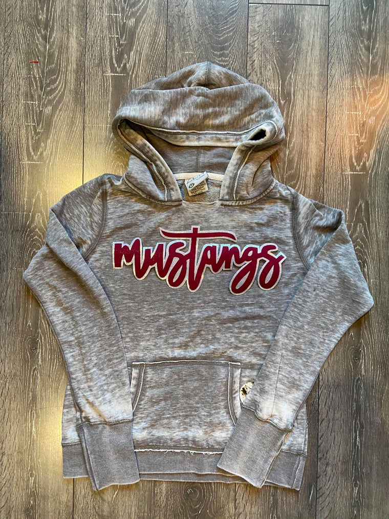 MUSTANGS - ACID WASH HOODIE