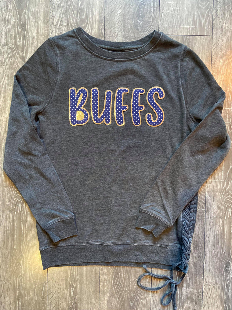 BUFFS - LACE UP SWEATSHIRT