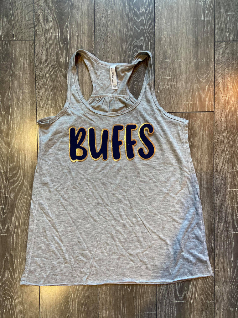 BUFFS - GREY RACERBACK TANK