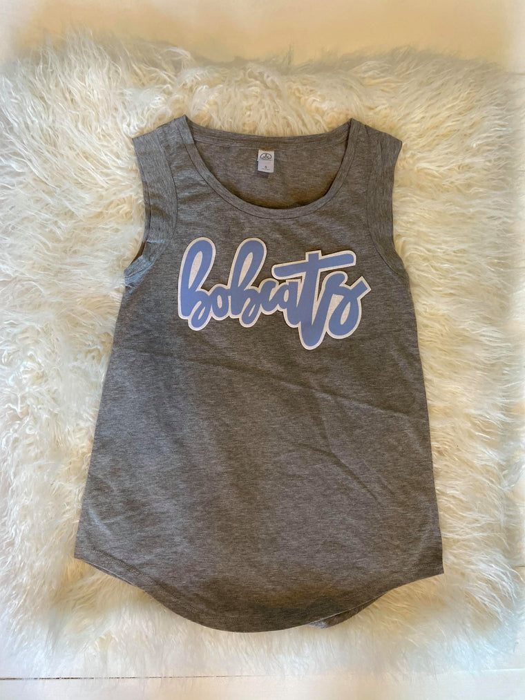 BOBCATS - GREY MUSCLE TANK