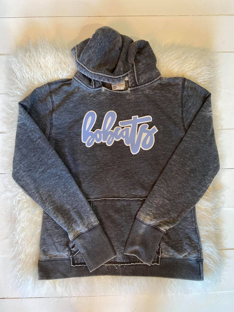 CURSIVE BOBCATS - ACID WASH HOODIE
