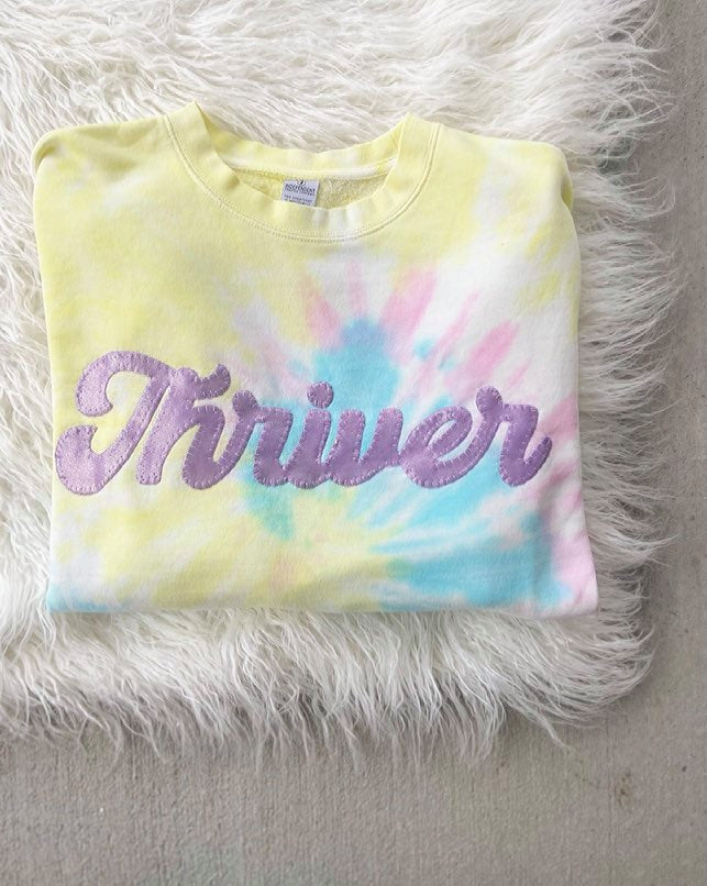 THRIVER - NEON DYED CREW