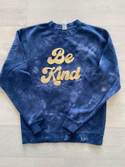 BE KIND - NAVY DYED CREW