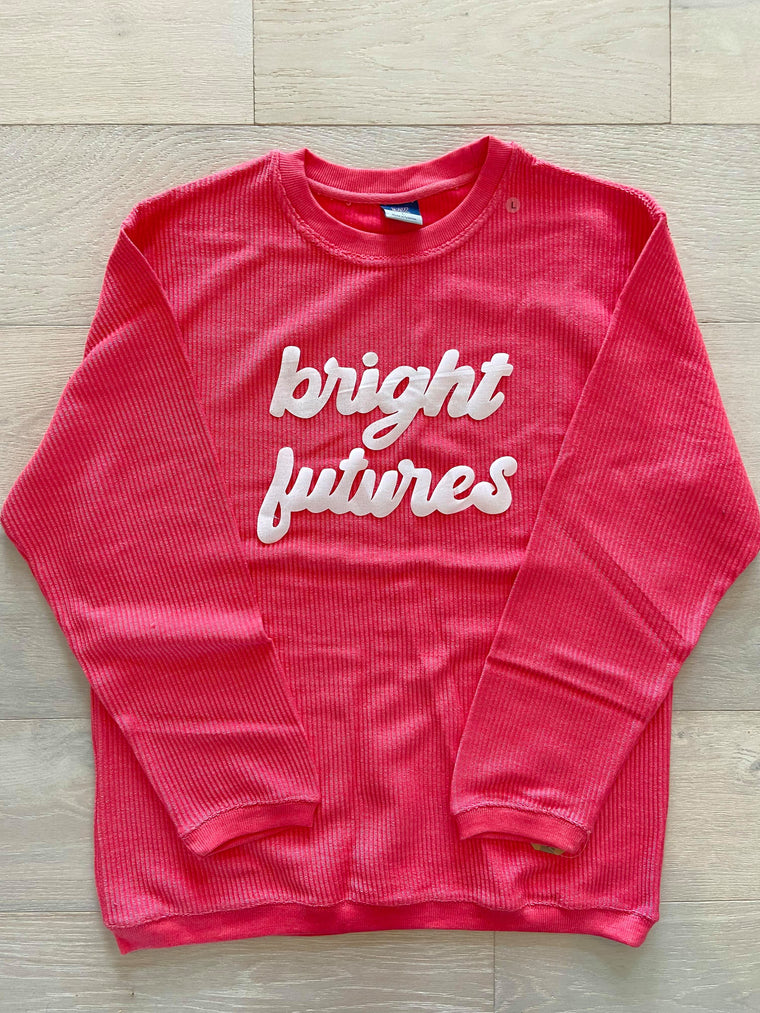 BRIGHT FUTURES - PINK RIBBED CREW