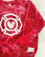 MALTESE CROSS - TODDLER + YOUTH + ADULT RED DYED CREW