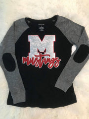 M MUSTANGS PREPPY PATCH *YOUTH + ADULT*