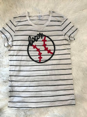 SOFTBALL + LOCOS STRIPE TEE