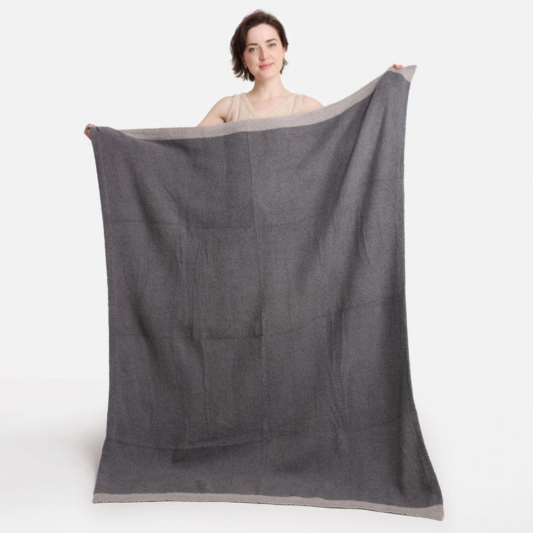 SOLID GREY BLANKET (ADULT)