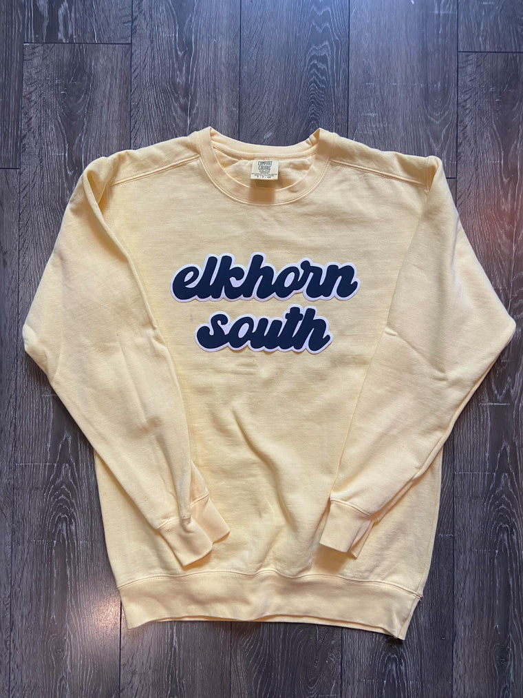 ELKHORN SOUTH - YELLOW COMFORT COLORS CREW