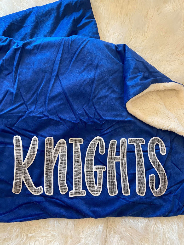 KNIGHTS BLUE SHERPA BLANKET