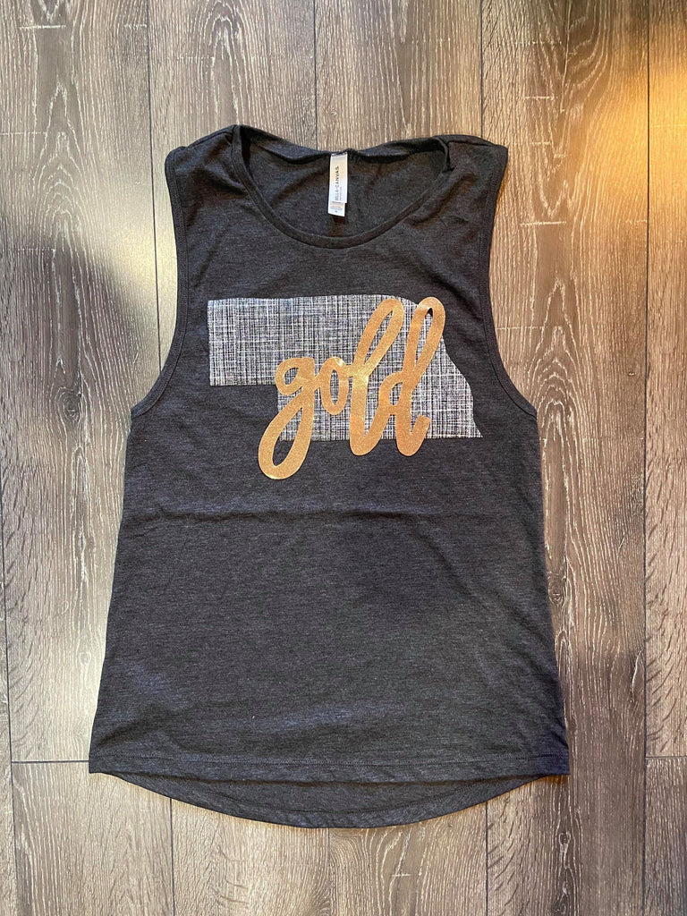 STATE + GOLD MUSCLE TANK