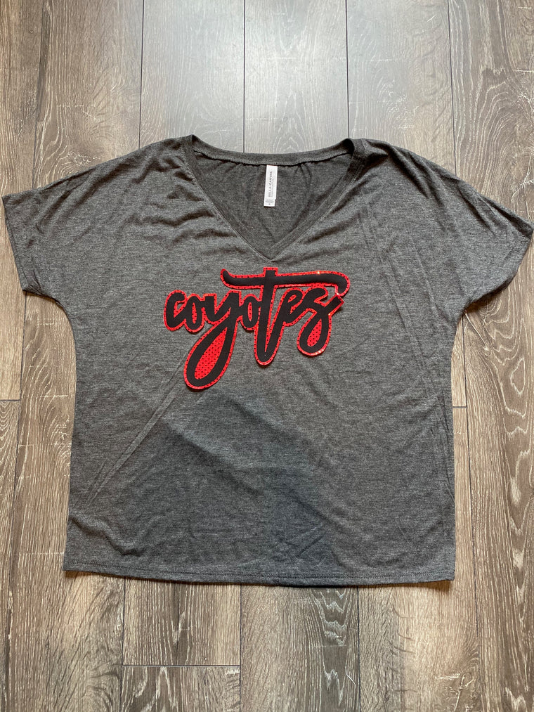 COYOTES UNISEX V-NECK TEE