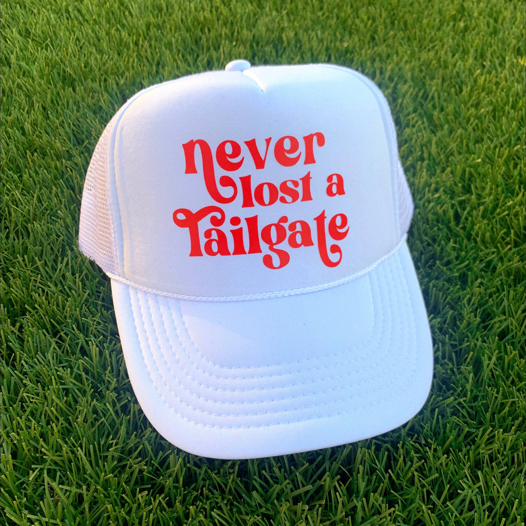 Ruby Moon - College Football- Never Lost A Tailgate Trucker Hat