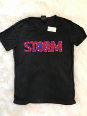 RED POLKA STORM OASIS TEE