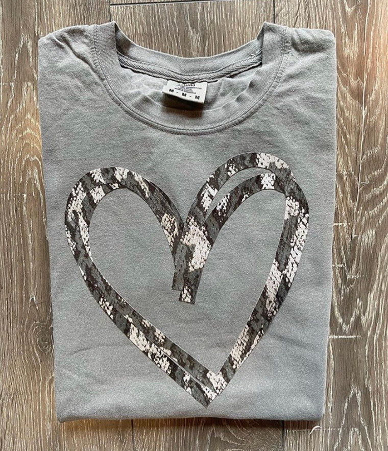 SNAKESKIN HEART TEE